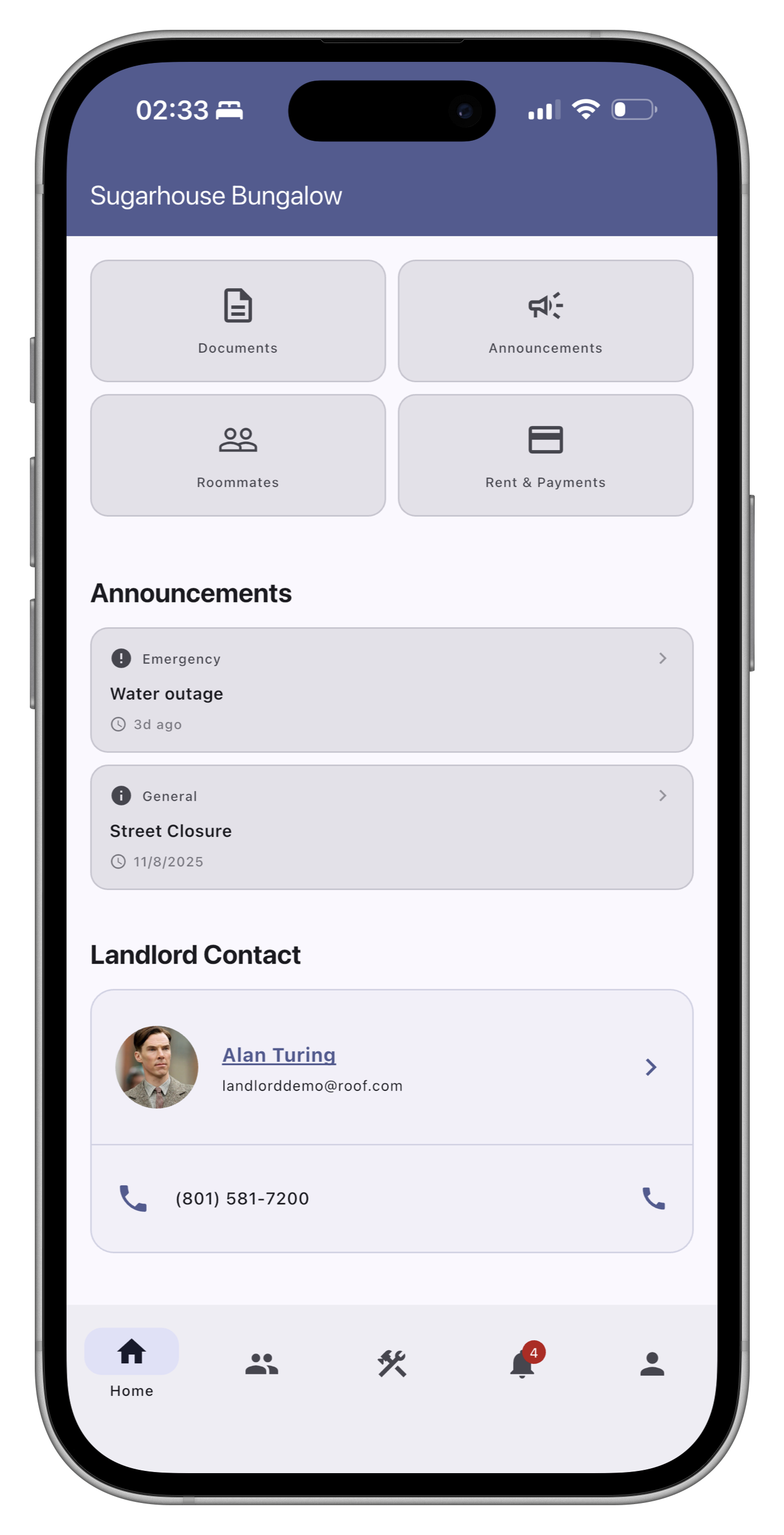 Your Property Screen